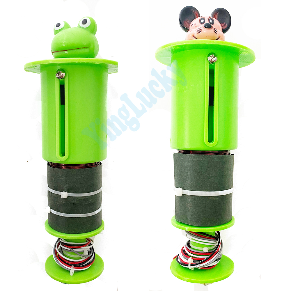 Coin Operated Kiddie Ride - 1 Piece Frog Cylinder Hitting Mouse