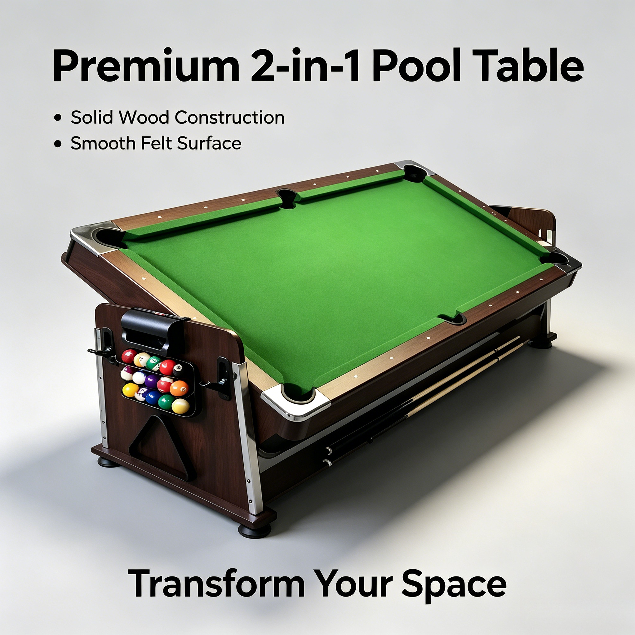 Air Hockey Table - 4-in-1 Multi Game Revolving Table, Modern