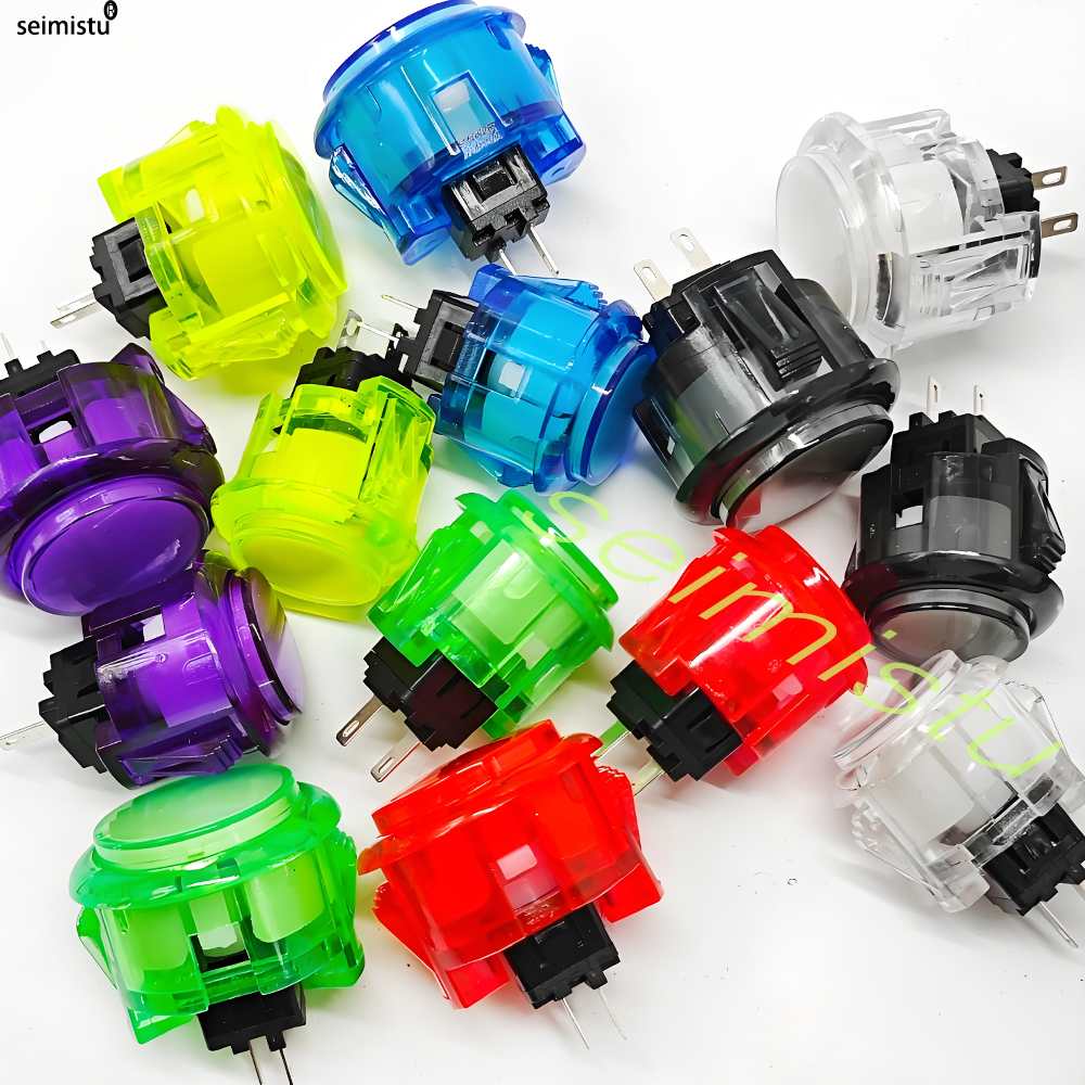 10pcs Clear Push Button 24mm 3 - Trackball Controller Arcade incelemesi ve fiyatı