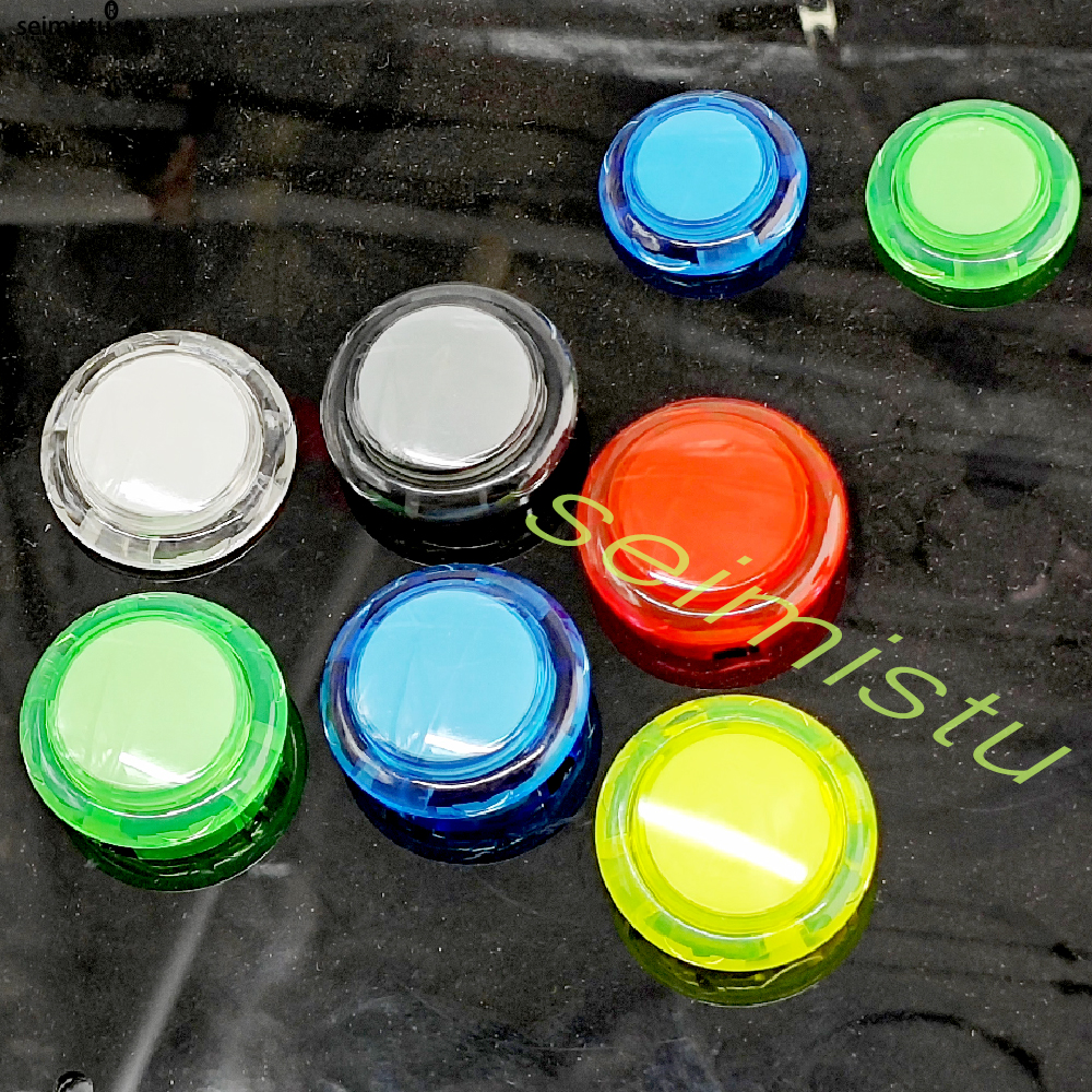 10pcs Clear Push Button 24mm 3 - Trackball Controller Arcade incelemesi ve fiyatı