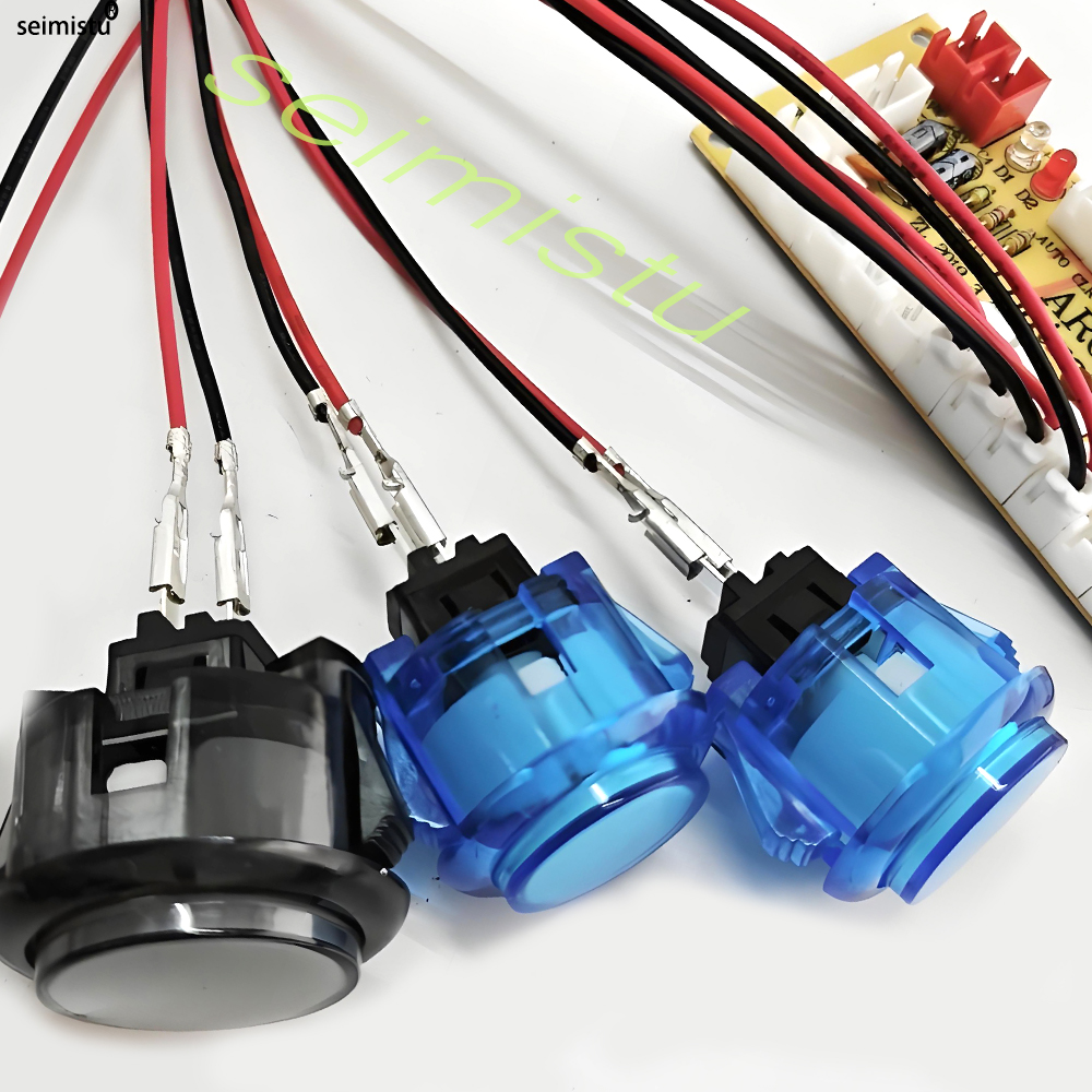 10pcs Clear Push Button 24mm 3 - Trackball Controller Arcade incelemesi ve fiyatı