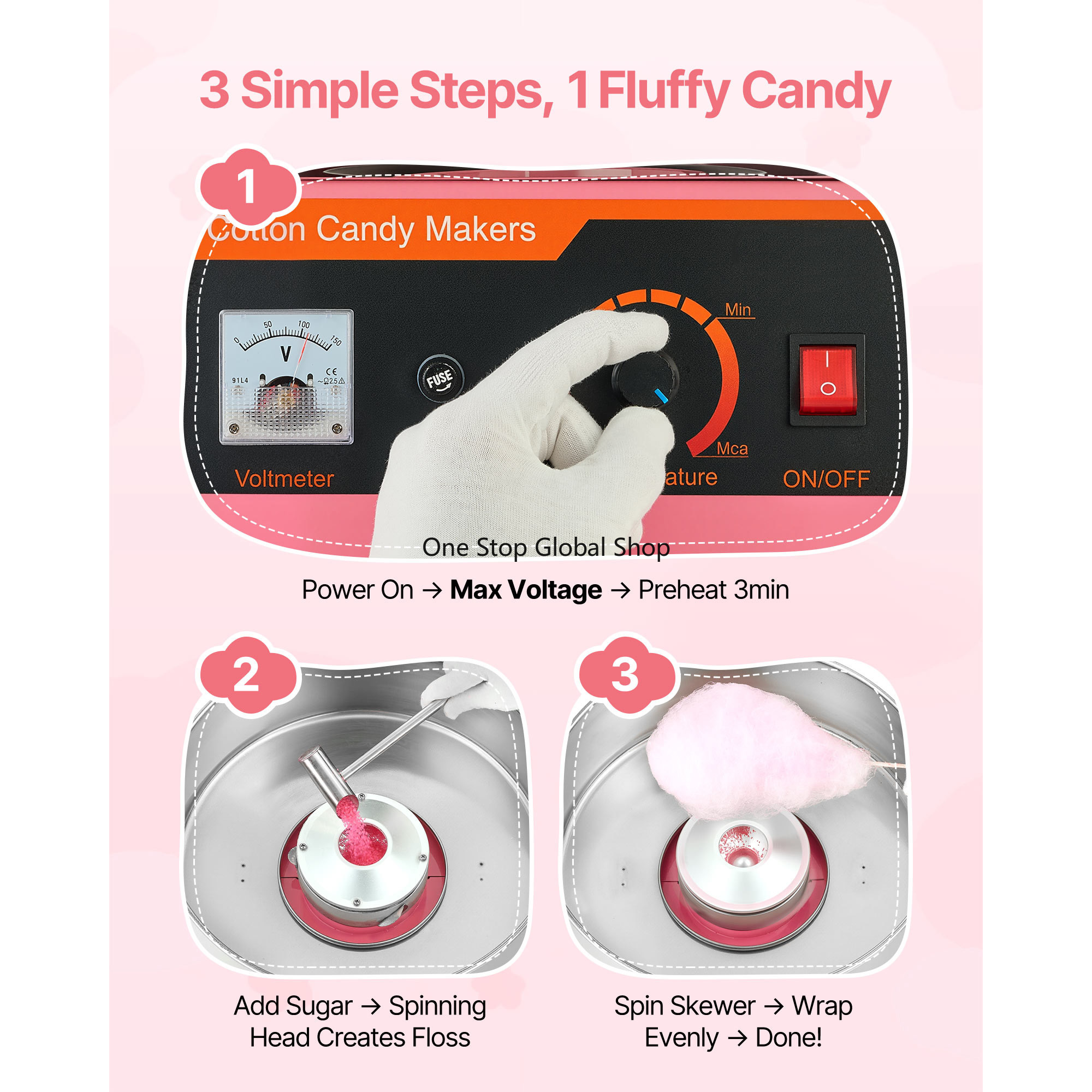 Cotton Candy Machine Commercia - Candy Floss Machine incelemesi ve fiyatı