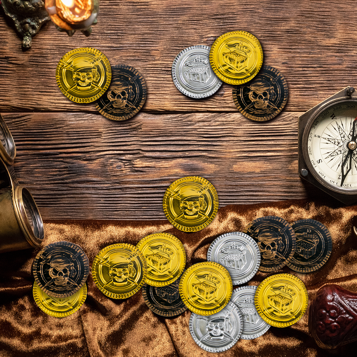 20/40pcs Pirate Coins Plastic  - Token Coin Mechanism incelemesi ve fiyatı