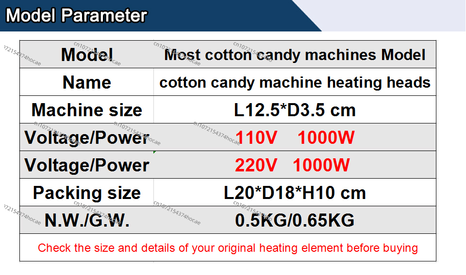 Heat Head for Cotton Candy Mac - Candy Floss Machine incelemesi ve fiyatı