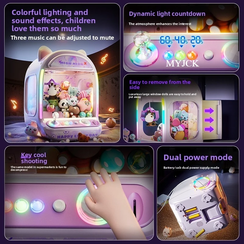 DIY Purple Automatic Doll Mach - Claw Crane Machine incelemesi ve fiyatı